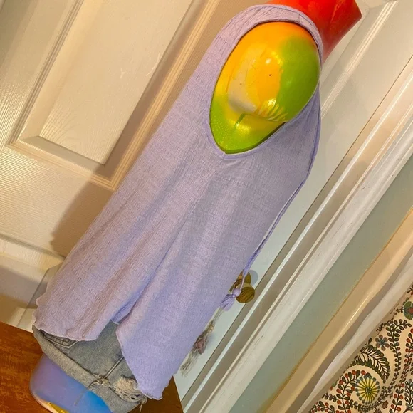 Calypso St. Barth Light Purple Tank Top - Picture 9 of 13